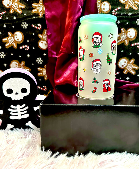 Holiday Horror Icon Glass Cup