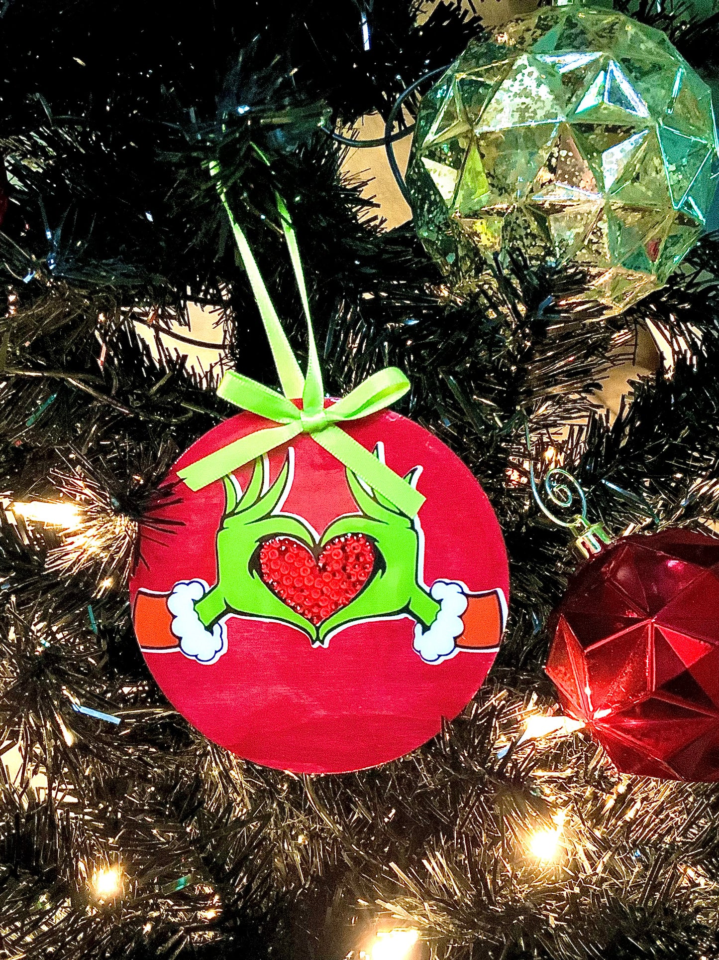 Grinchy Love Ornament