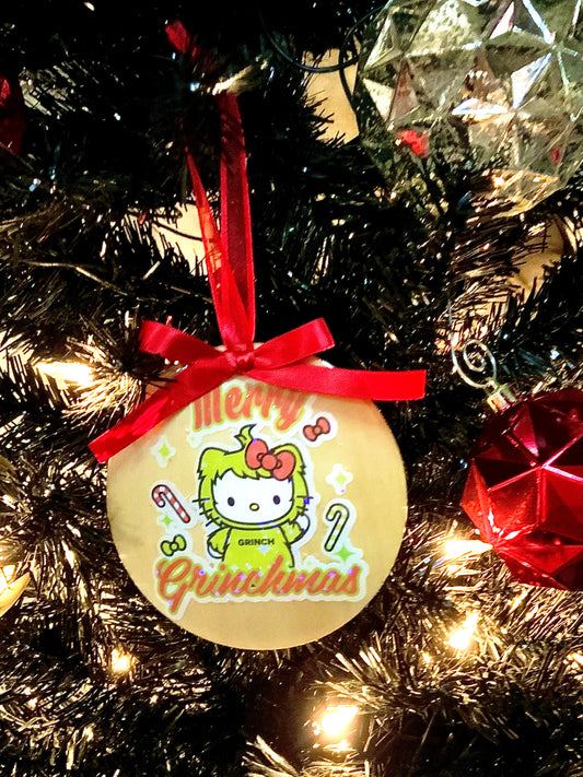 Grinch Kitty Ornament