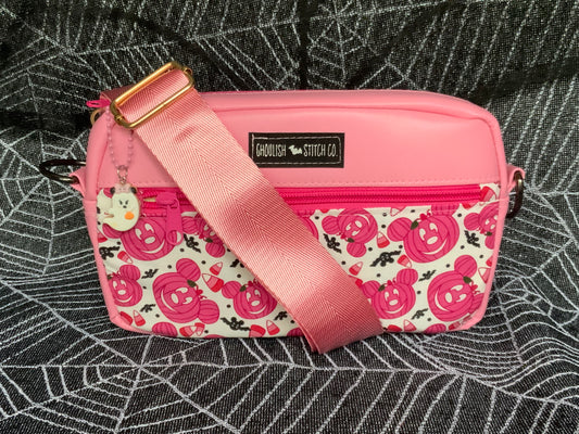 Pink Pumpkin Mouse Fanny/Sling Bag