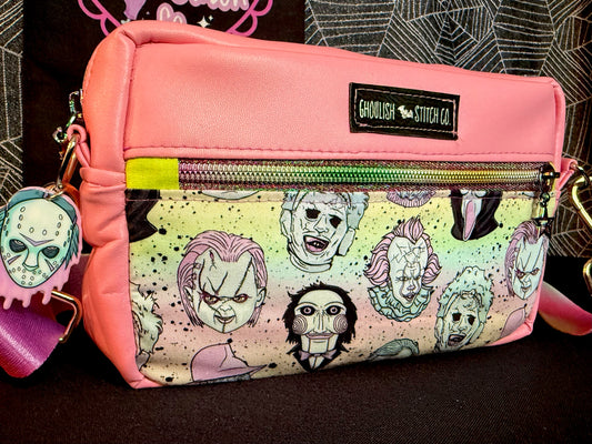 Pastel Horror Icons Crossbody Bag