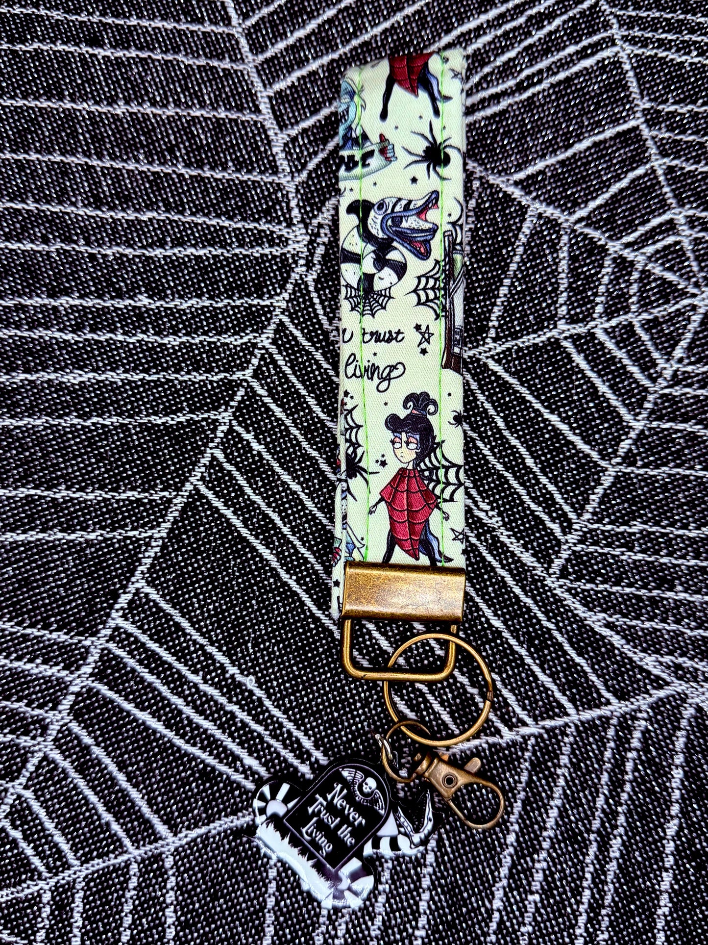 Ghoulish wristlet key fobs