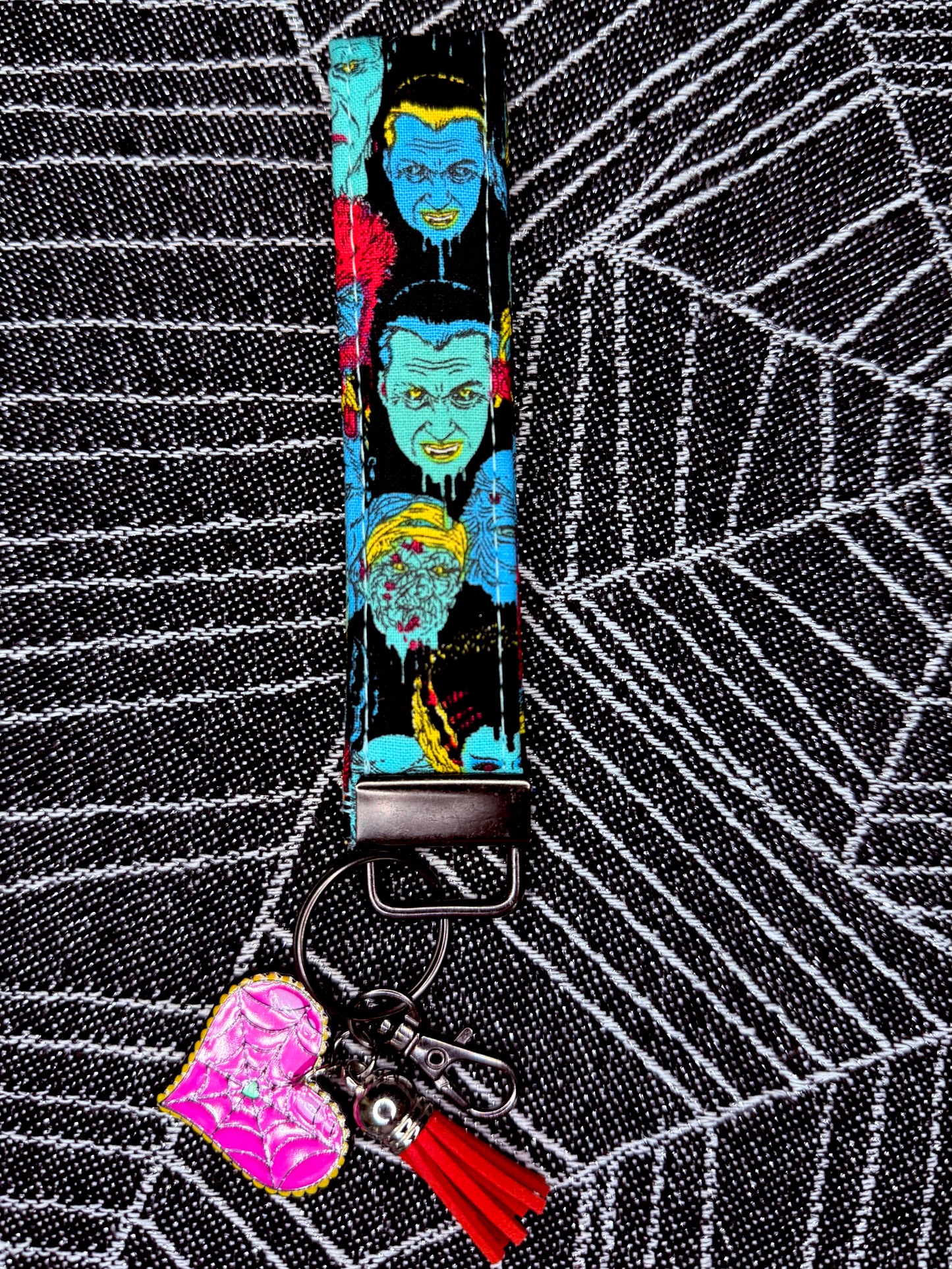 Ghoulish wristlet key fobs