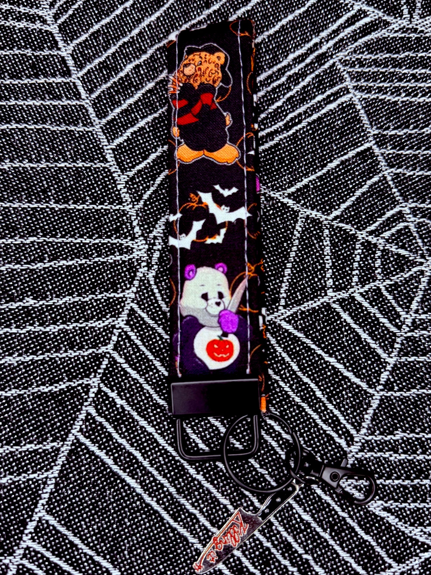 Spooky wristlet key fobs