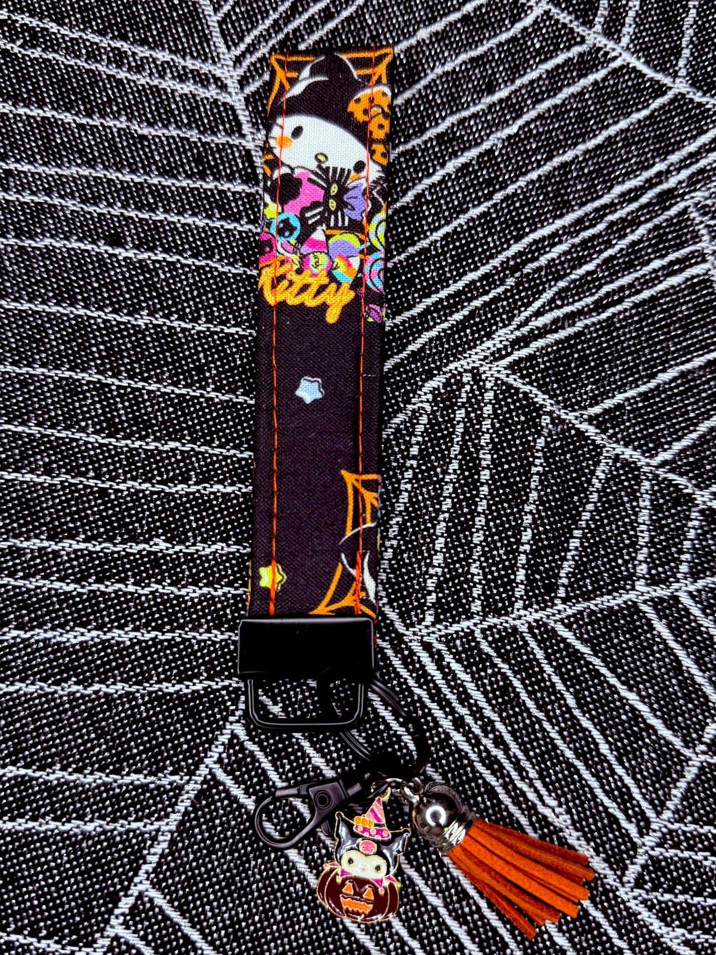 Spooky wristlet key fobs