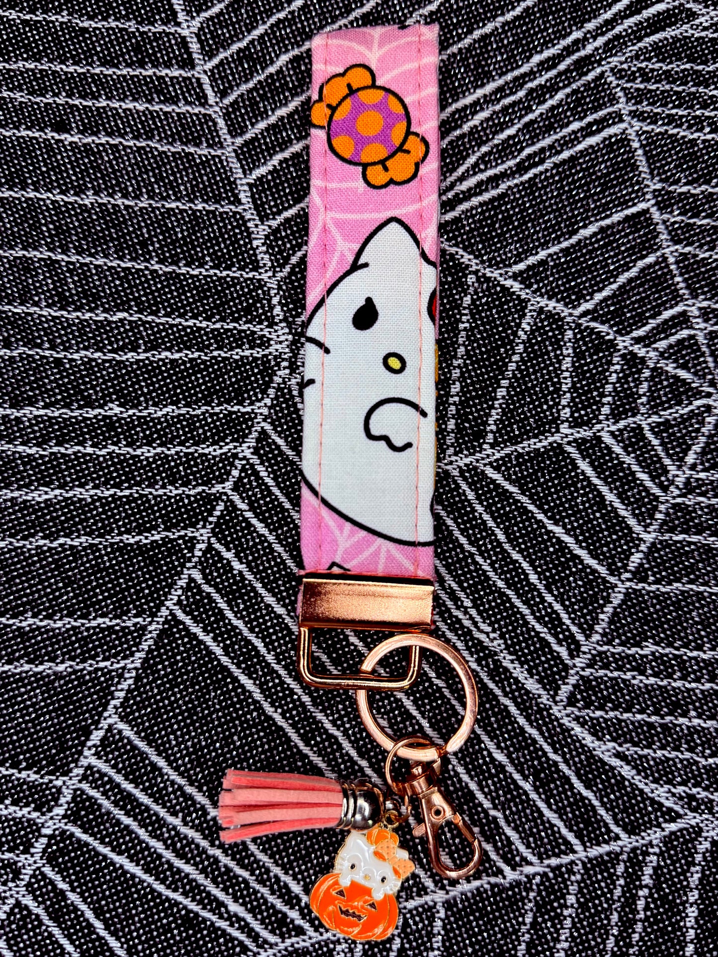 Spooky wristlet key fobs