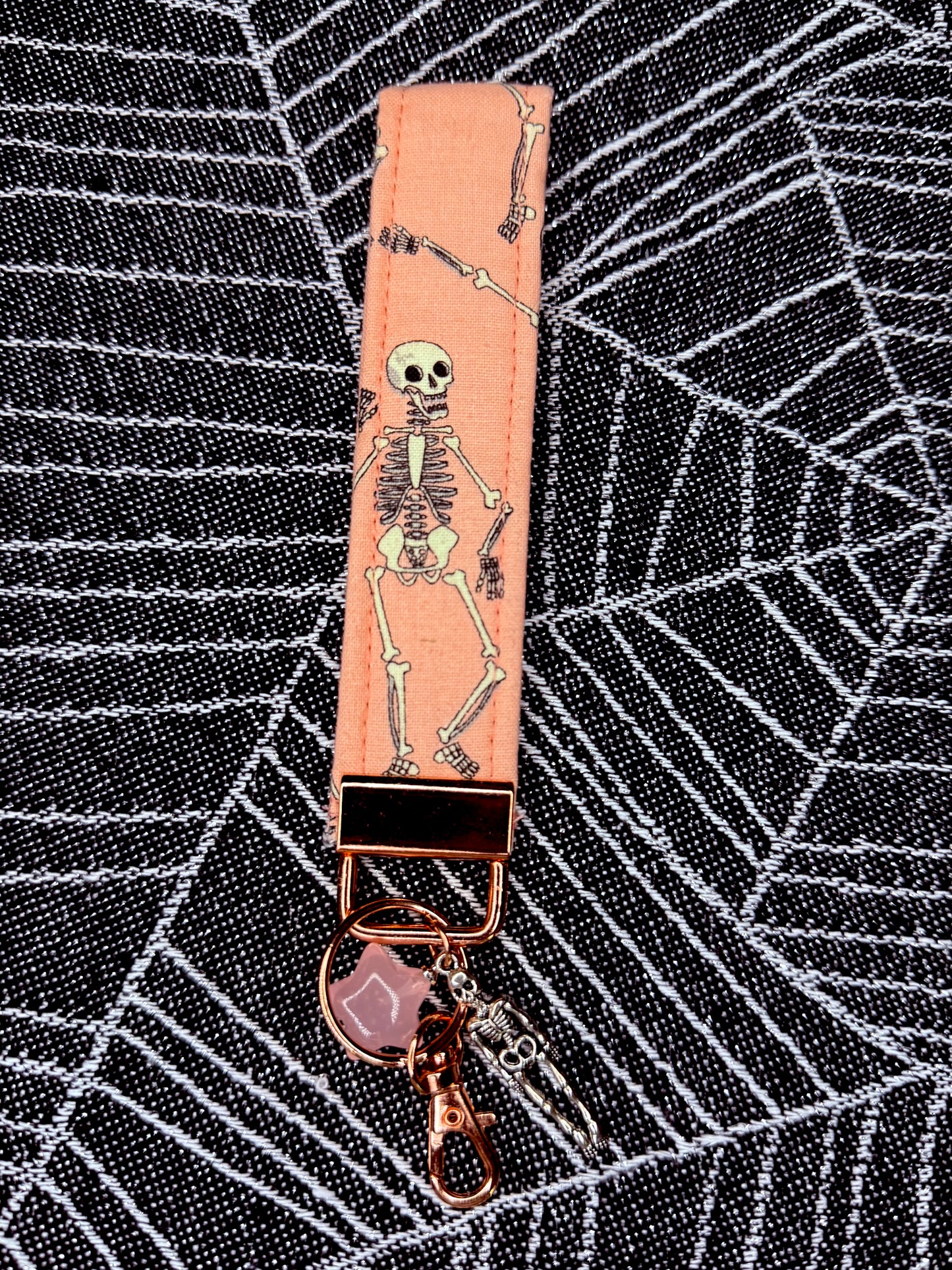 Spooky wristlet key fobs