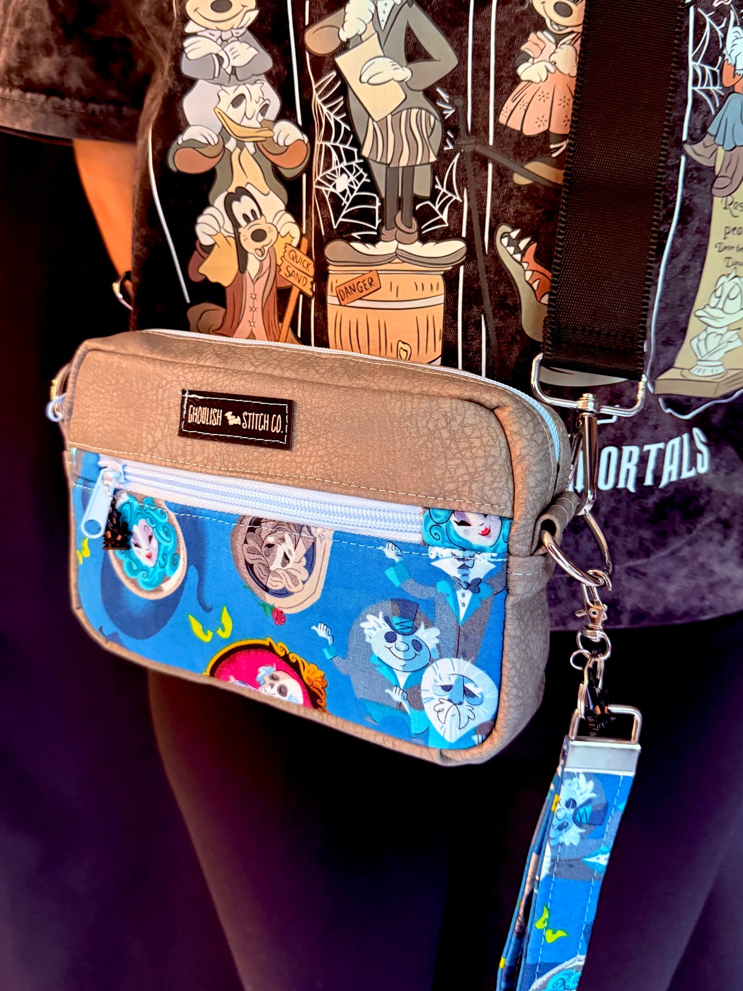 Ghost Mansion Blue Crossbody Bag