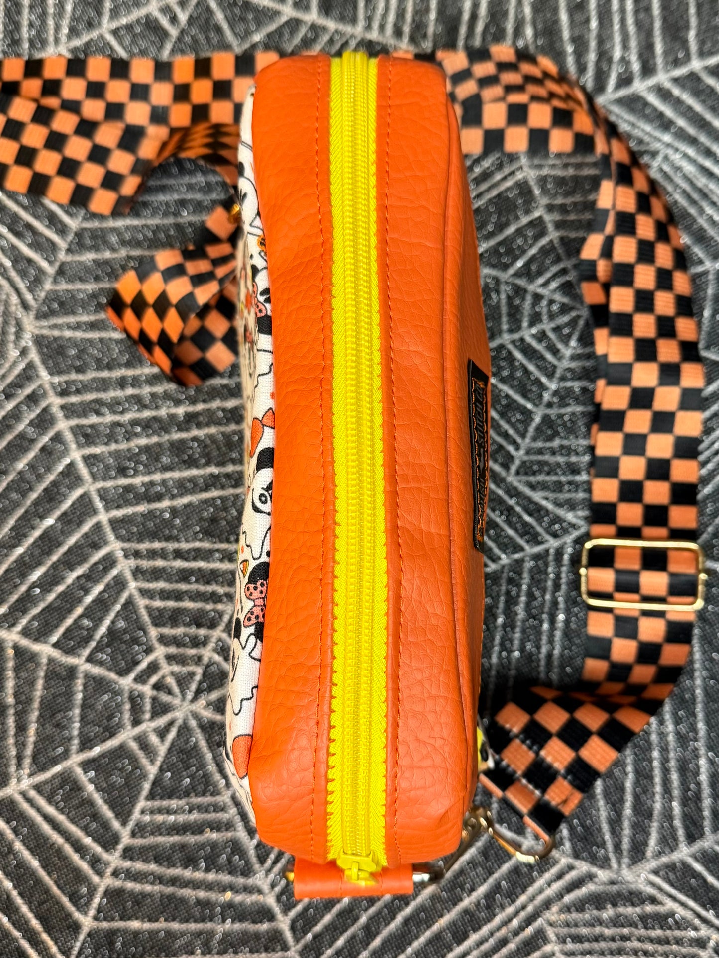 Candy Corn Ghost Mouse Crossbody Bag