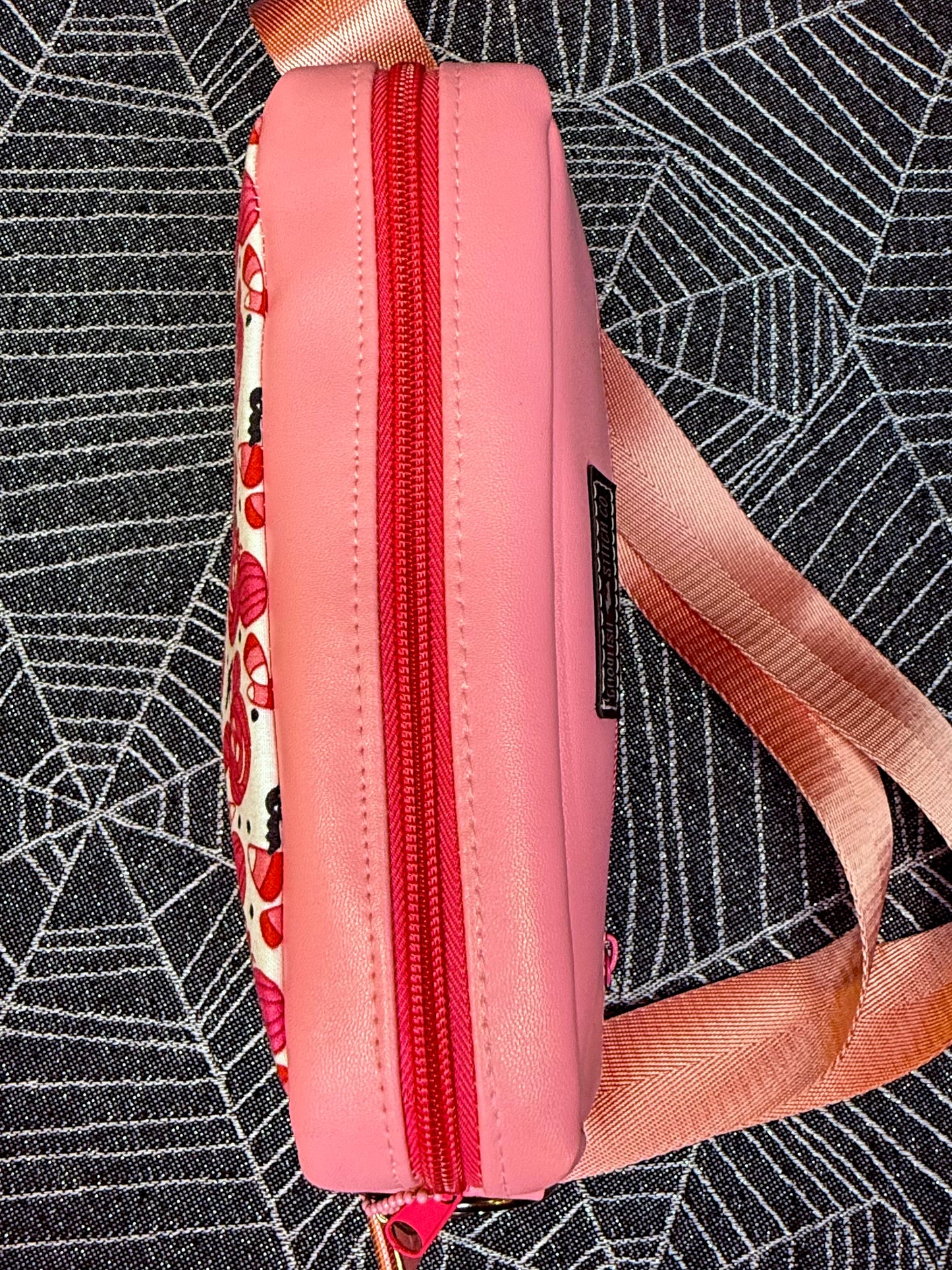 Pink Pumpkin Mouse Crossbody Bag