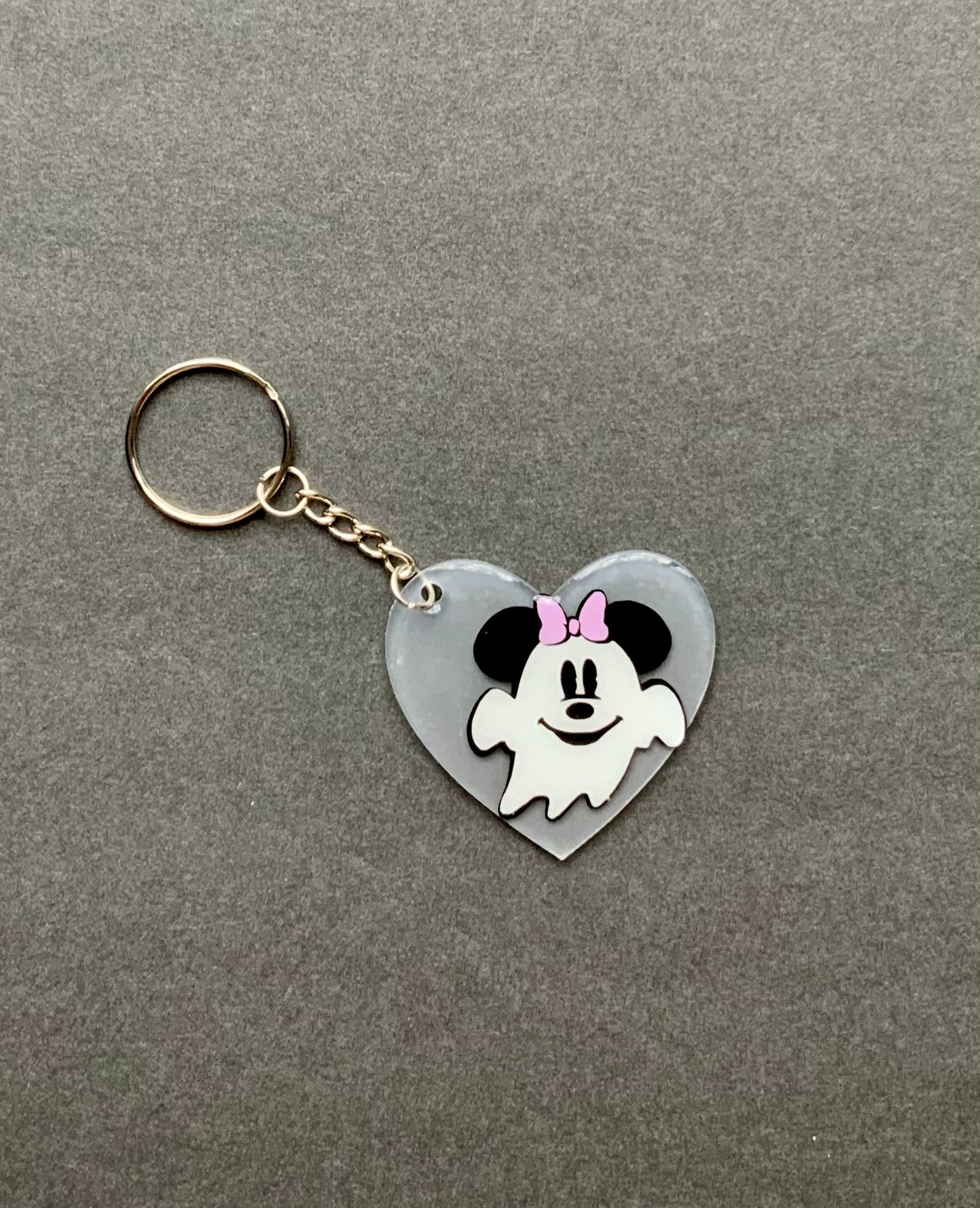 Girly Mouse Heart Key Chain