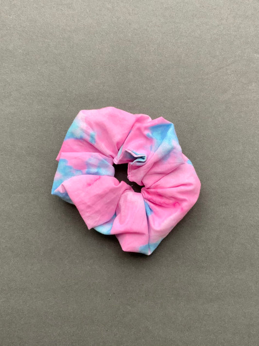 Cotton candy tie-dye scrunchie
