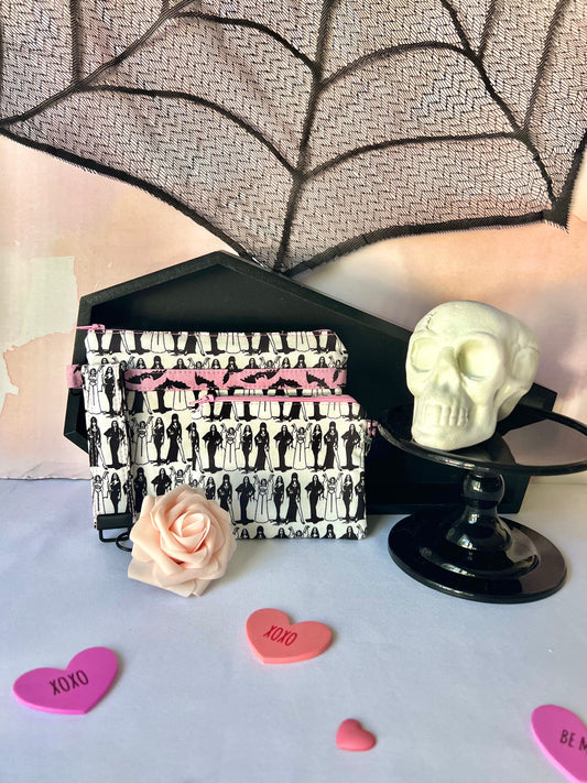 “The Ghouls” cosmetic bag and coin pouch